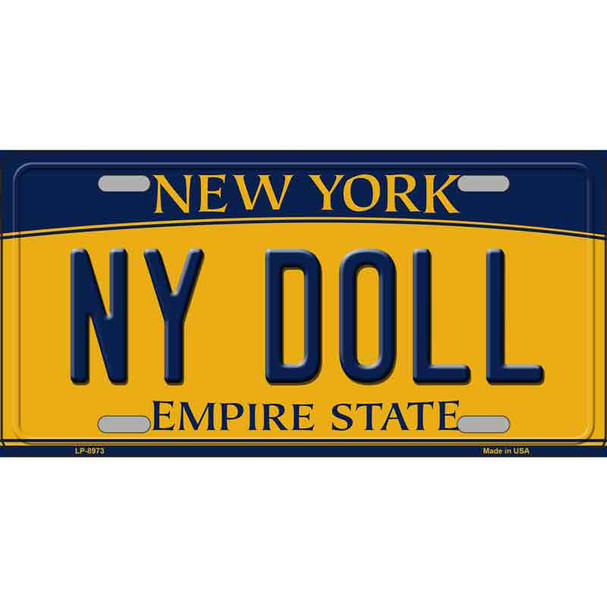 NY Doll New York Metal Novelty License Plate