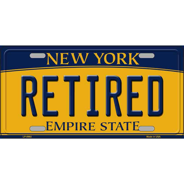Retired New York Metal Novelty License Plate