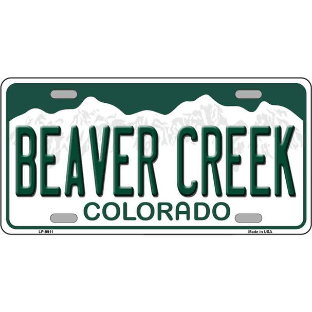 Beaver Creek Colorado Metal Novelty License Plate