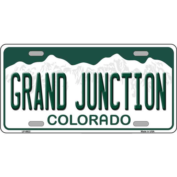 Grand Junction Colorado Metal Novelty License Plate