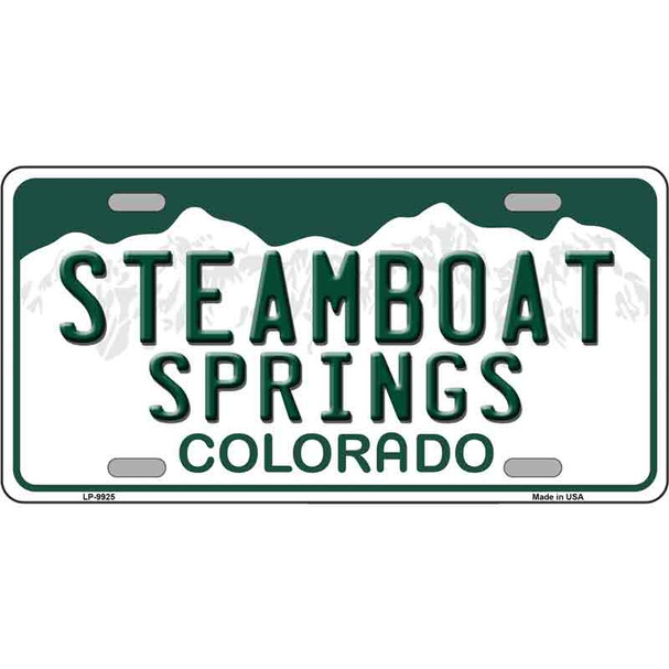 Steamboat Springs Colorado Metal Novelty License Plate