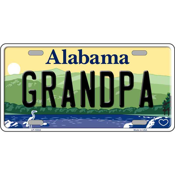 Grandpa Alabama Metal Novelty License Plate