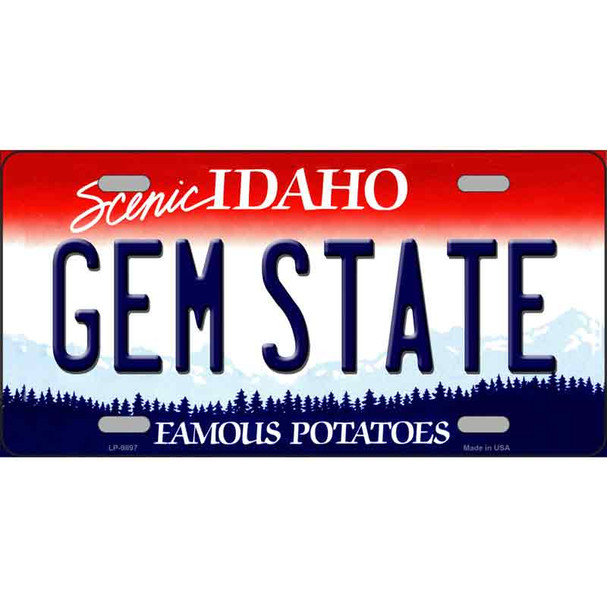 Gem State Idaho Metal Novelty License Plate