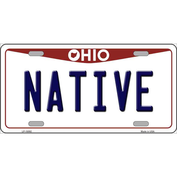 Native Ohio Metal Novelty License Plate