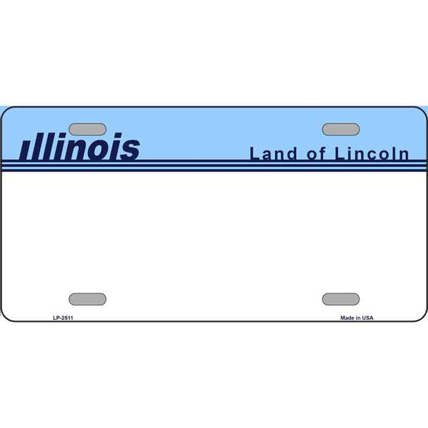 Old Illinois Novelty State Blank Metal Novelty License Plate