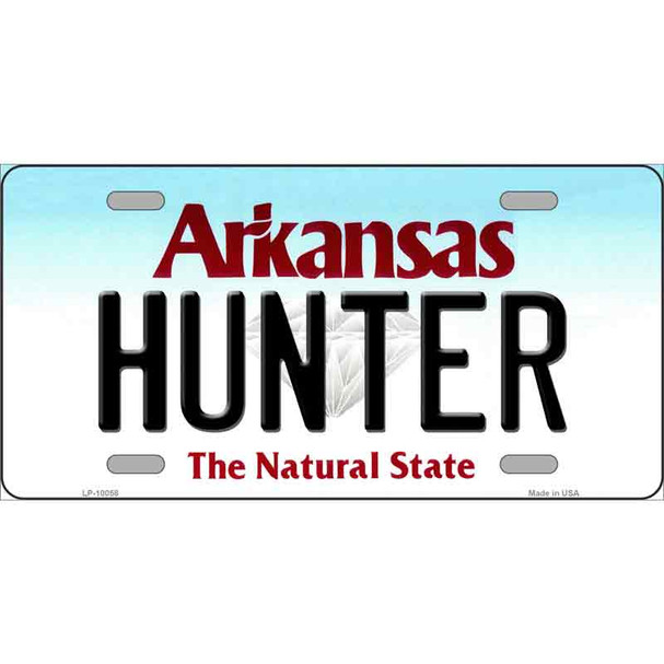 Hunter Arkansas Metal Novelty License Plate
