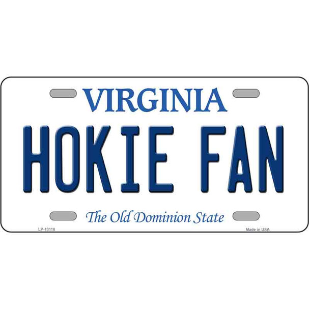 Hokie Fan Virginia Metal Novelty License Plate