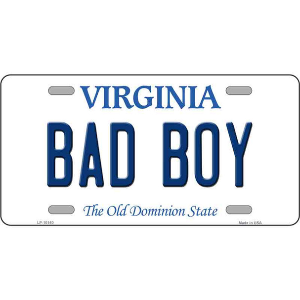 Bad Boy Virginia Metal Novelty License Plate