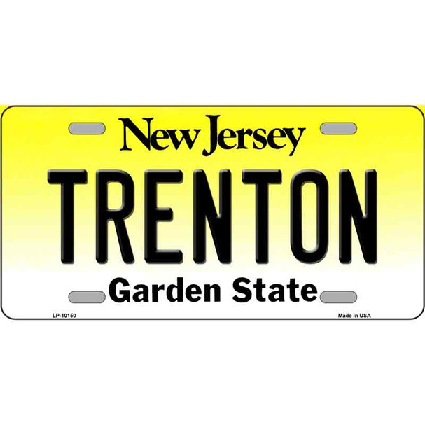 Trenton New Jersey Metal Novelty License Plate