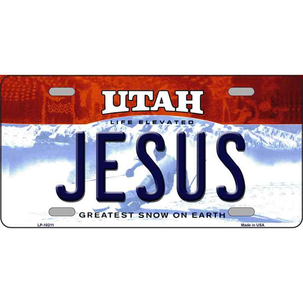 Jesus Utah Metal Novelty License Plate