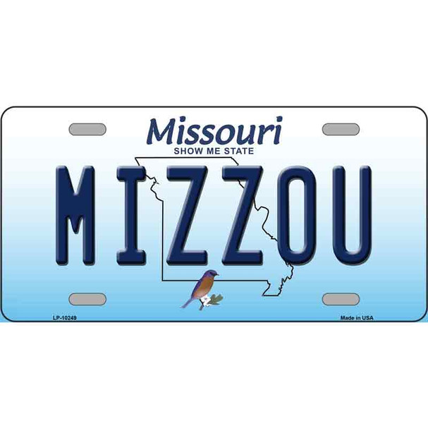 Mizzou Missouri Background Novelty Metal License Plate LP-10249