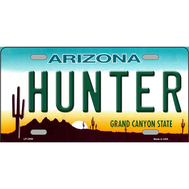 Hunter Arizona Metal Novelty License Plate