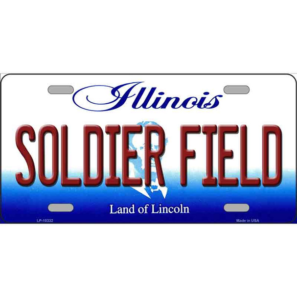 Soldier Field Illinois Metal Novelty License Plate