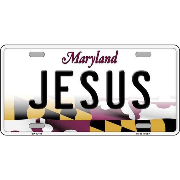 Jesus Maryland Metal Novelty License Plate