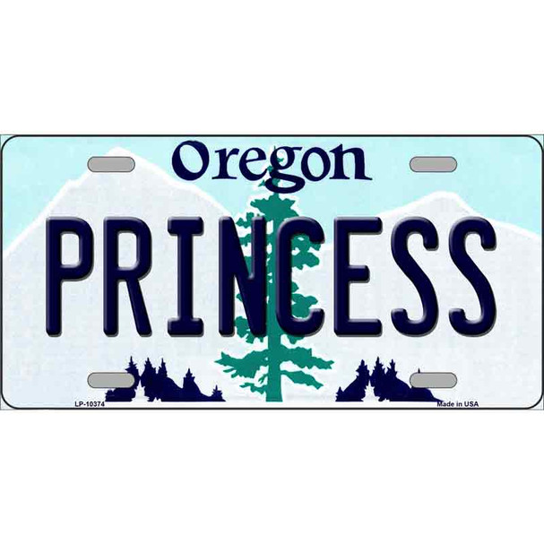 Princess Oregon Metal Novelty License Plate