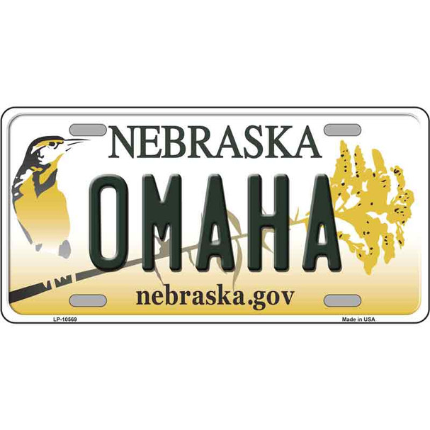 Omaha Nebraska Metal Novelty License Plate