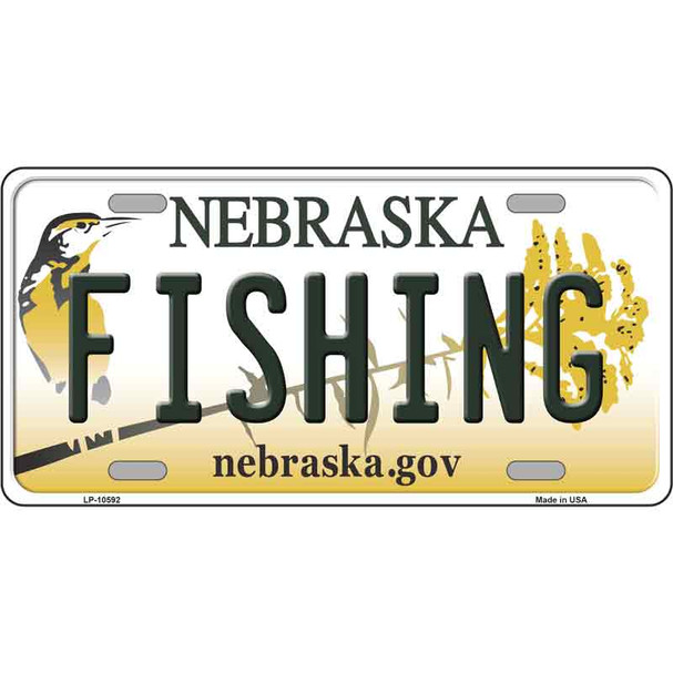 Fishing Nebraska Metal Novelty License Plate