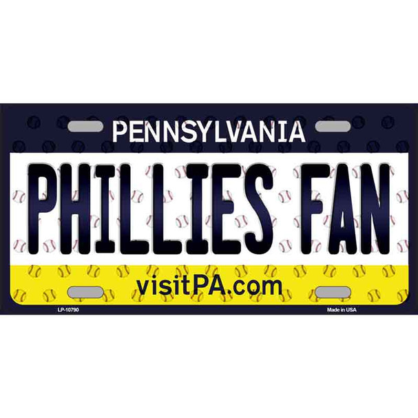 Phillies Fan Pennsylvania Novelty Metal License Plate