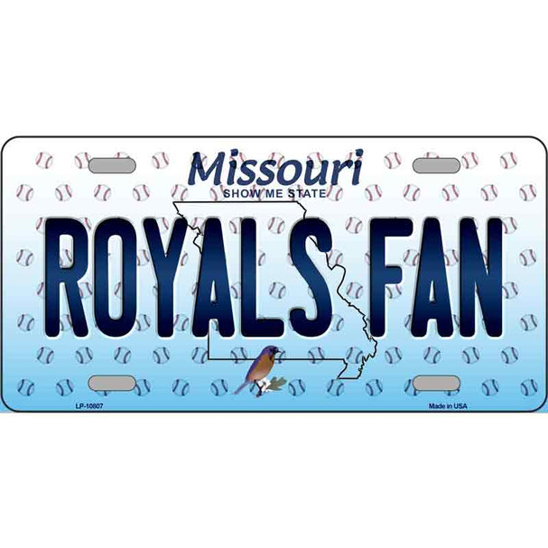 Royals Fan Missouri Novelty Metal License Plate