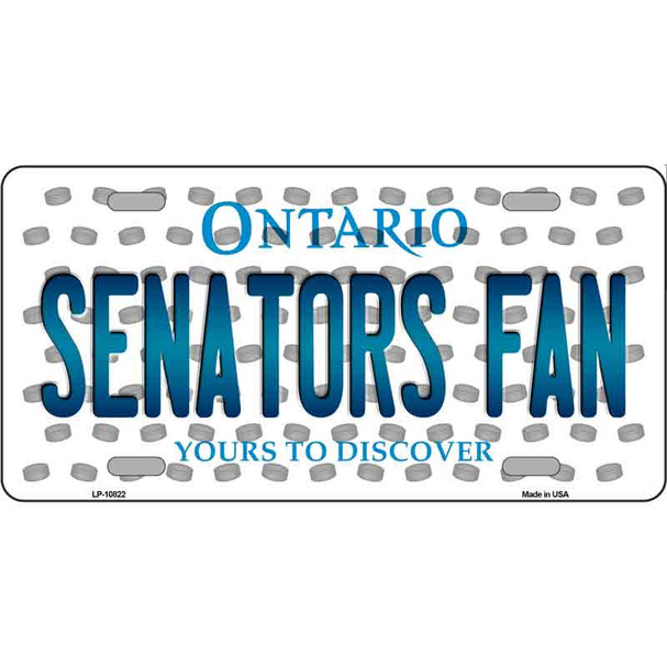 Senators Fan Ontario Novelty Metal License Plate