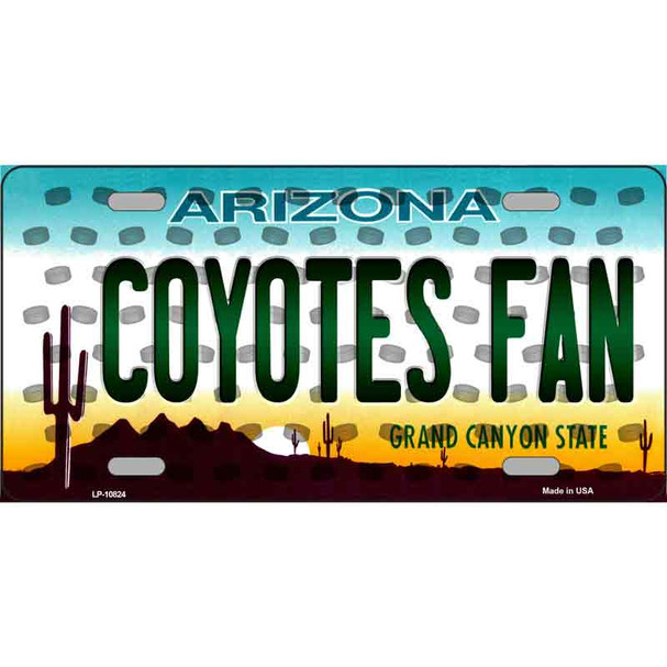 Coyotes Fan Arizona Novelty Metal License Plate