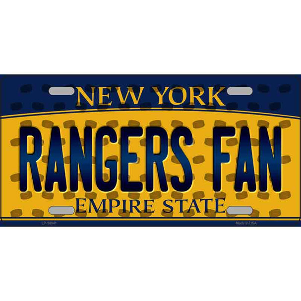 Rangers Fan New York Novelty Metal License Plate