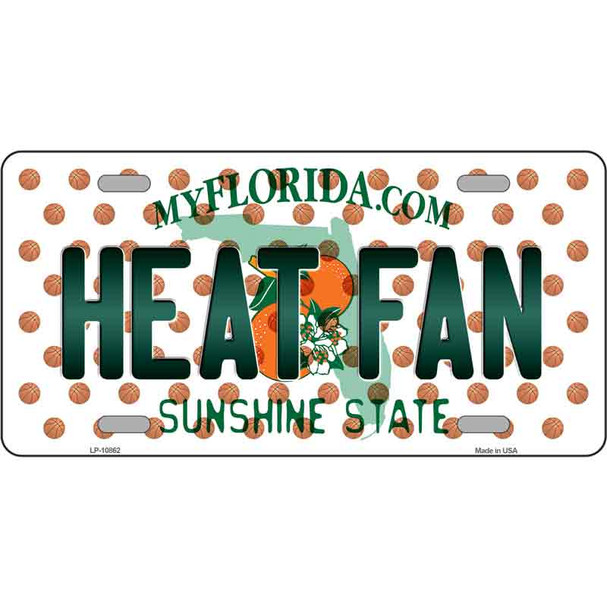 Heat Fan Florida Novelty Metal License Plate