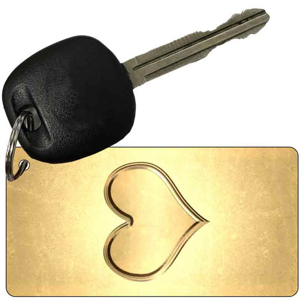 Gold Heart Novelty Metal Key Chain KC-5705