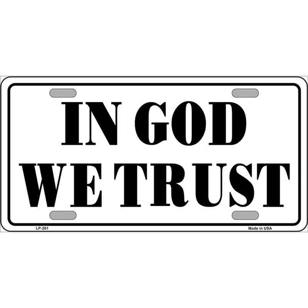 In God We Trust Metal Novelty License Plate LP-261