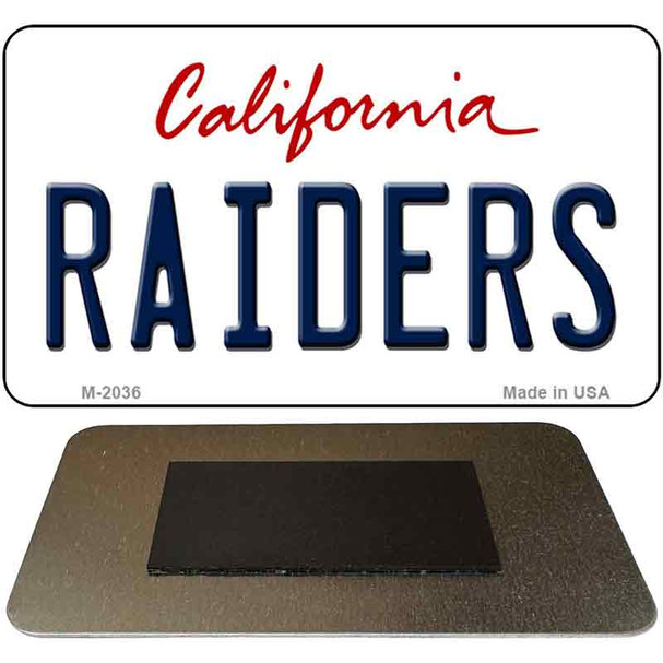 Raiders California State Novelty Metal Magnet M-2036