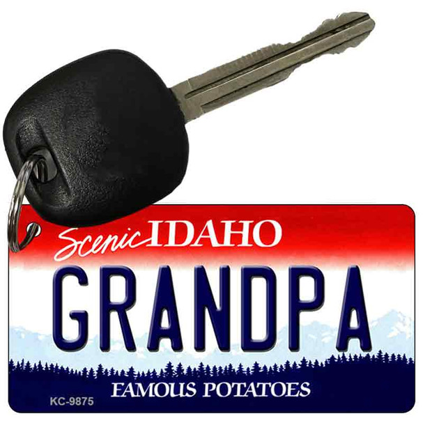 Grandpa Idaho State Metal Novelty Aluminum Key Chain KC-9875