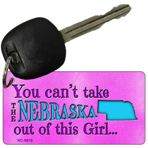 Nebraska Girl Novelty Metal Key Chain KC-9818