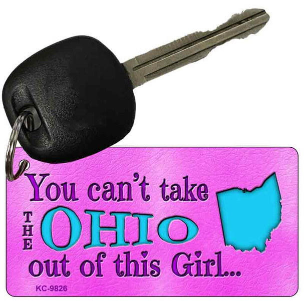 Ohio Girl Novelty Metal Key Chain KC-9826
