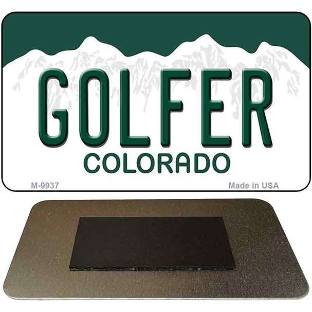Golfer Colorado State Metal Novelty Magnet M-9937
