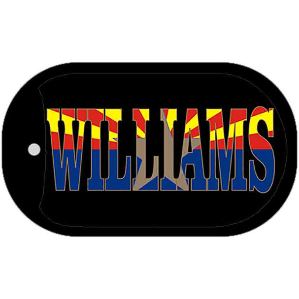 Williams Arizona State Flag Metal Novelty Dog Tag Necklace DT-1474