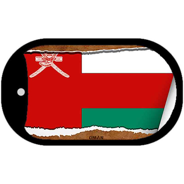 Oman Flag Scroll Metal Novelty Dog Tag Necklace DT-9259