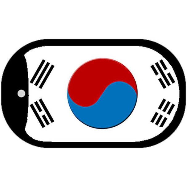South Korea Flag Scroll Metal Novelty Dog Tag Necklace DT-495