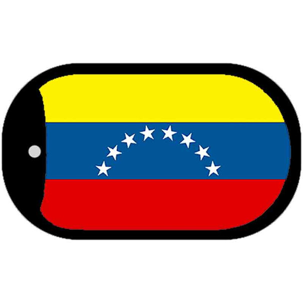 Venezuela Flag Scroll Metal Novelty Dog Tag Necklace DT-498
