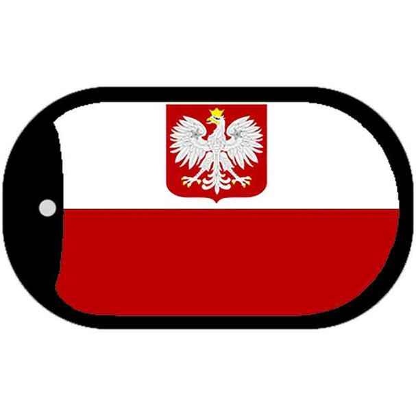 Poland Eagle Flag Scroll Metal Novelty Dog Tag Necklace DT-3946