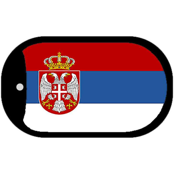 Serbia Eagle Flag Scroll Metal Novelty Dog Tag Necklace DT-3947