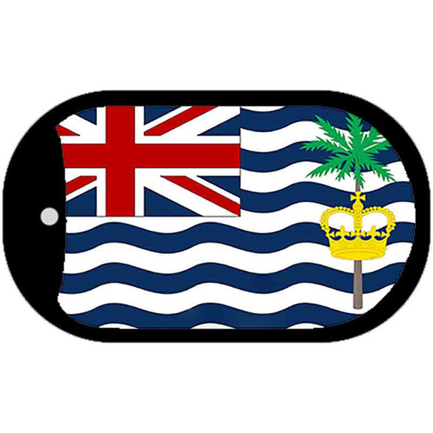 British Indian Ocean Flag Scroll Metal Novelty Dog Tag Necklace DT-3978