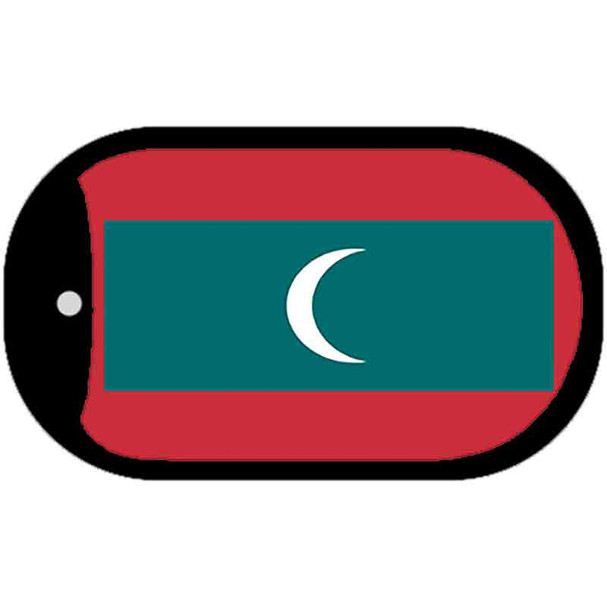 Maldives Flag Metal Novelty Dog Tag Necklace DT-4091