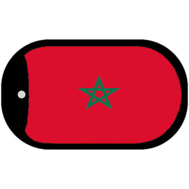 Morocco Flag Metal Novelty Dog Tag Necklace DT-4101