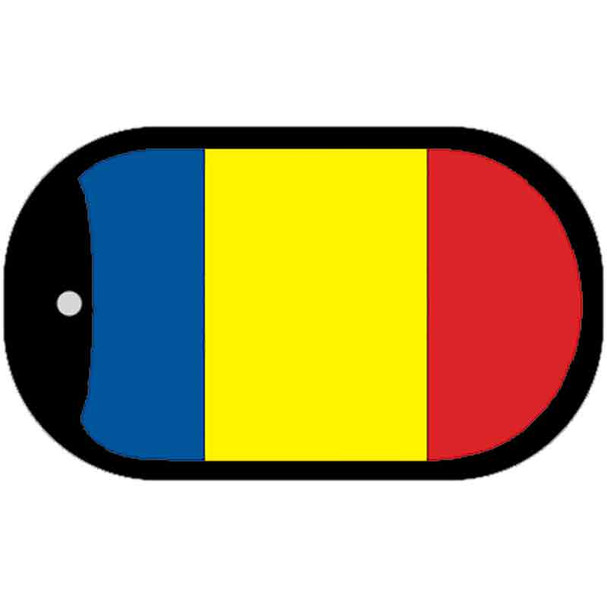 Romania Flag Metal Novelty Dog Tag Necklace DT-4129