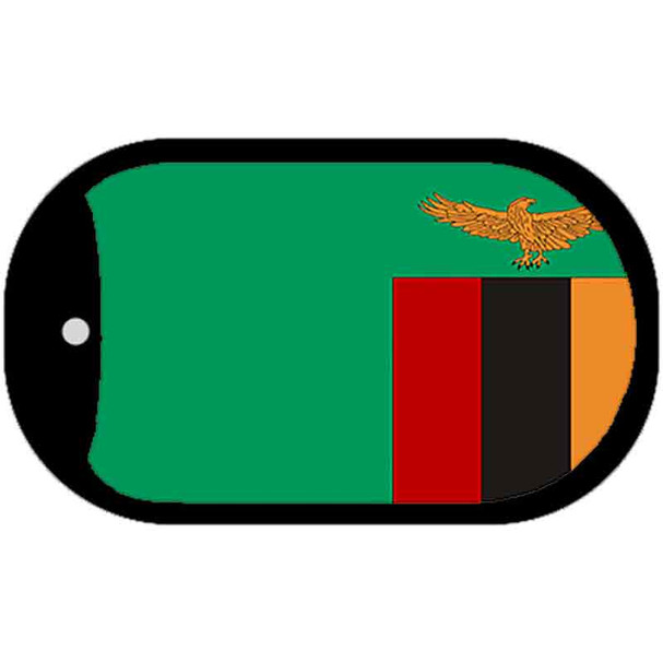 Zambia Flag Metal Novelty Dog Tag Necklace DT-4179