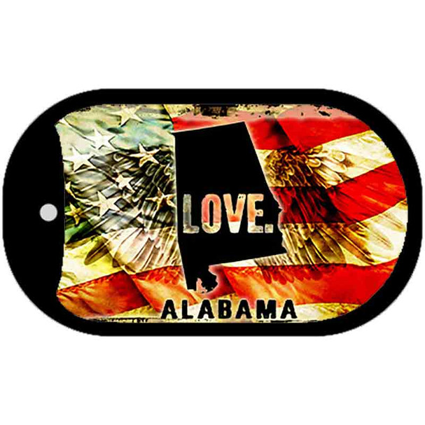 Alabama Love Metal Novelty Dog Tag Necklace DT-8587