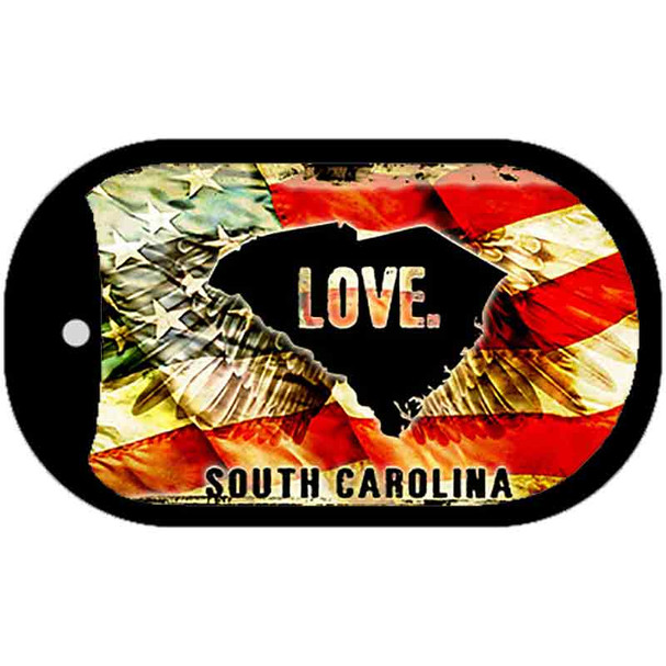 South Carolina Love Metal Novelty Dog Tag Necklace DT-8626