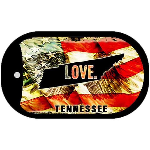 Tennessee Love Metal Novelty Dog Tag Necklace DT-8628