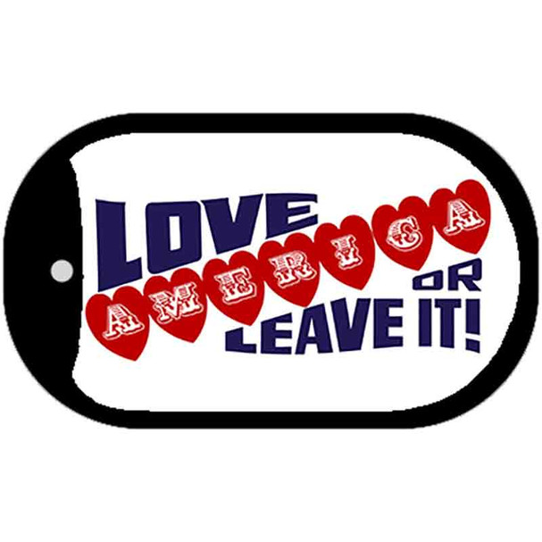 Love America Or Metal Novelty Dog Tag Necklace DT-144