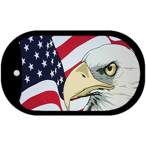 American Flag Metal Novelty Dog Tag Necklace DT-148